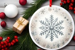 Round Christmas Ornament Sublimation|Clipart Product Image 2