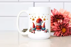 Vintage Santa with Gnomes, High-Res PNG Product Image 2