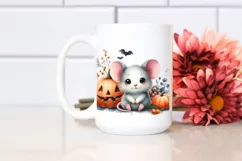 Vibrant Halloween Baby Mouse Scenery | Clipart Product Image 2
