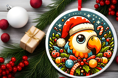 Round Christmass Ornament PNG Product Image 2