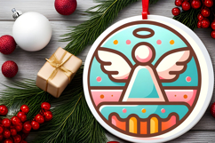 Round Christmass Ornament PNG Product Image 2