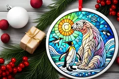 Round Christmas Ornament Sublimation|Clipart Product Image 1