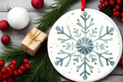 Round Christmas Ornament Sublimation|Clipart Product Image 2