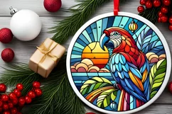 Round Christmas Ornament Sublimation|Clipart Product Image 1