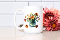 Colorful Jar with Nasturtium | Clipart Product Image 2