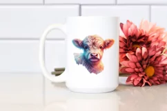 Baby Highland Cow Party Hat PNG Product Image 2