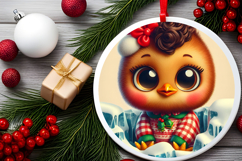 Round Christmass Ornament PNG Product Image 2