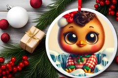 Round Christmas Ornament Sublimation|Clipart Product Image 2