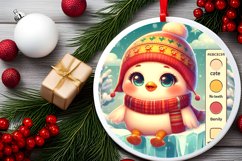 Round Christmas Ornament Sublimation|Clipart Product Image 2