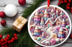 Round Christmas Ornament Sublimation|Clipart Product Image 2
