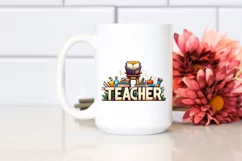 Simple Books Teacher Summer Flower PNG Product Image 2