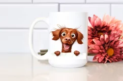 Colorful Crazy Looking Vizsla | Sublimation | Clipart Product Image 2