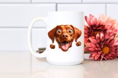 Colorful Crazy Looking Vizsla | Sublimation | Clipart Product Image 2