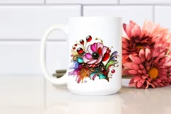 Watercolor Luxury Flower Splash Clipart Product Image 2