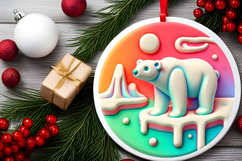 Round Christmass Ornament PNG Product Image 2