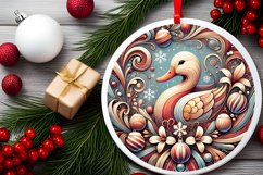 Round Christmas Ornament Sublimation|Clipart Product Image 2