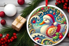 Round Christmas Ornament Sublimation|Clipart Product Image 2