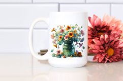 Abstract Jar with Nasturtium | Clipart Product Image 2
