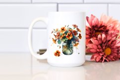 Abstract Jar with Nasturtium | Clipart Product Image 2