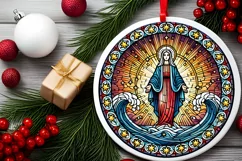 Round Christmas Ornament Sublimation|Clipart Product Image 1