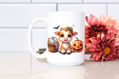 Vibrant Baby Cow Halloween | Clipart Product Image 2