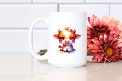 Vibrant Baby Cow Halloween | Clipart Product Image 2