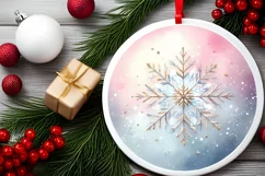 Round Christmas Ornament Sublimation|Clipart Product Image 2