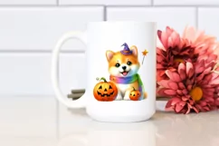 Baby Dog in Halloween Scenery | Clipart Product Image 2