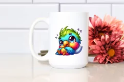 Colorful Small Baby Parrot Cartoon Clipart Product Image 2