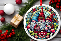 Round Christmass Ornament PNG Product Image 2