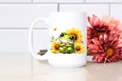 Colorful Watercolor Baby Frog Clipart Product Image 2