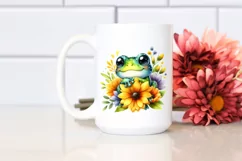 Colorful Watercolor Baby Frog Clipart Product Image 2