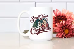 Retro Small Town Christmas Clipart PNG Product Image 2