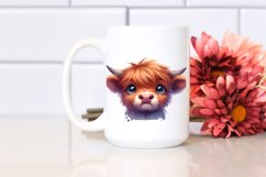 Expressive Baby Highland Cow PNG Product Image 2