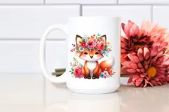 Vibrant Fox with Flower Crown, Transparent PNG Product Image 2