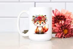 Vibrant Fox with Flower Crown, Transparent PNG Product Image 2