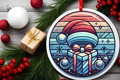Round Christmas Ornament Sublimation|Clipart Product Image 2