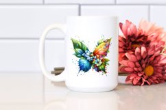 Vibrant Butterfly with Flowers PNG Product Image 2