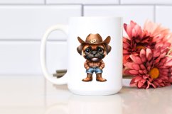 Watercolor Baby Bullmastiff Funny Caricature Clipart Product Image 2