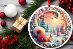 Round Christmas Ornament Sublimation|Clipart Product Image 2