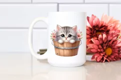 Cute Cat with Flowers, Transparent PNG Product Image 2