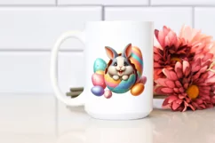 Watercolor Colorful Easter Clipart |T-shirt, Mug, Tumbler Product Image 2