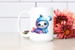 Colorful Baby Hooded Seal | Sublimation | Clipart Product Image 2
