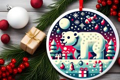 Round Christmas Ornament Sublimation|Clipart Product Image 2