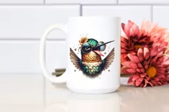 Detailed Watercolor Hummingbird Boho | Sublimation Clipart Product Image 2
