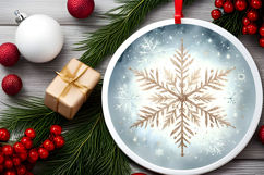 Round Christmass Ornament PNG Product Image 2