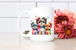 Colorful Watercolor Yorkipoo | Cute Clipart Product Image 2