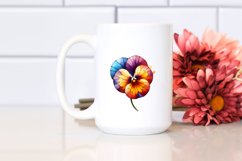 Detailed Stained Wooden Pansy | Sublimation | Clipart Product Image 2