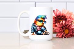 Cute Baby Bird Poses with Cool Haircut PNG Product Image 2
