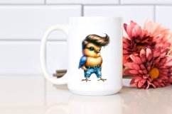 Cute Baby Bird Poses with Cool Haircut PNG Product Image 2